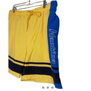 Vintage y2k/90s nautica yellow swim shorts
